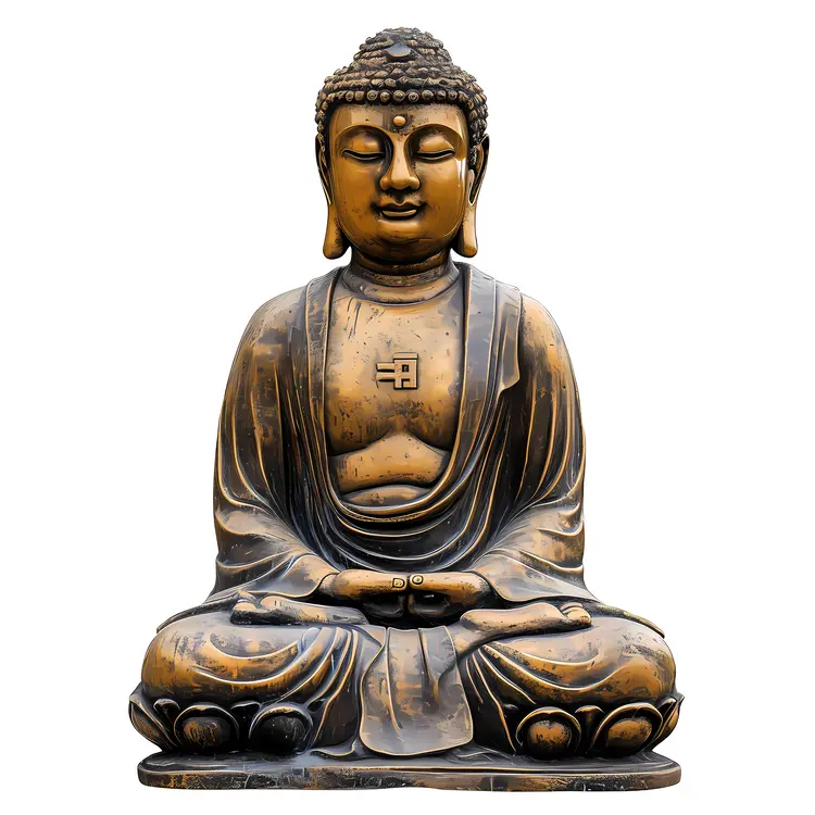 Bronze Buddha Statue in Meditation