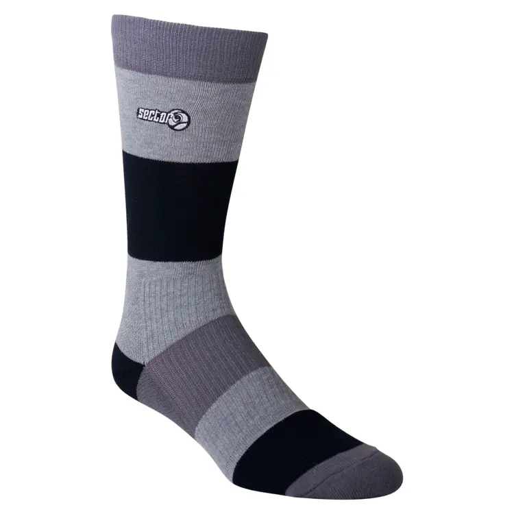 Gray and Black Striped Sock