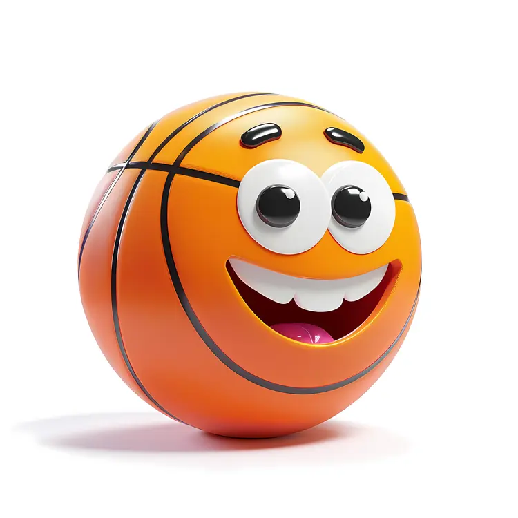 Happy Basketball Cartoon