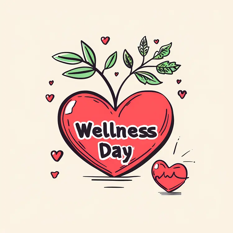 Wellness Day with Heart and Leaves