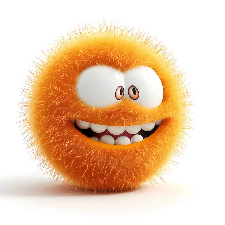 Cute Orange Fluffy Ball