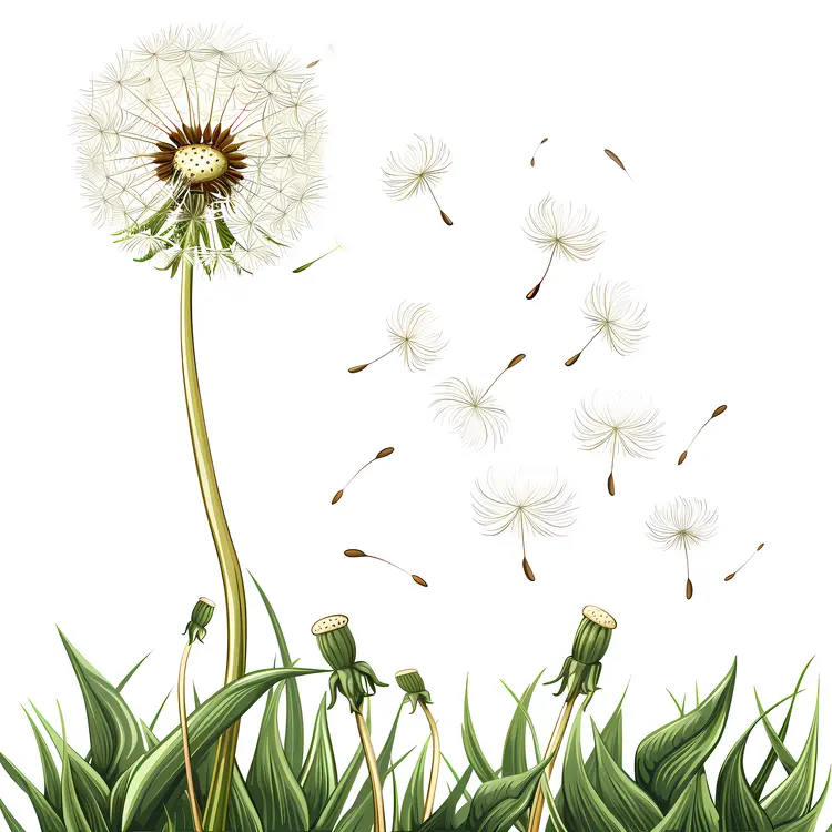 Dandelion with Seeds