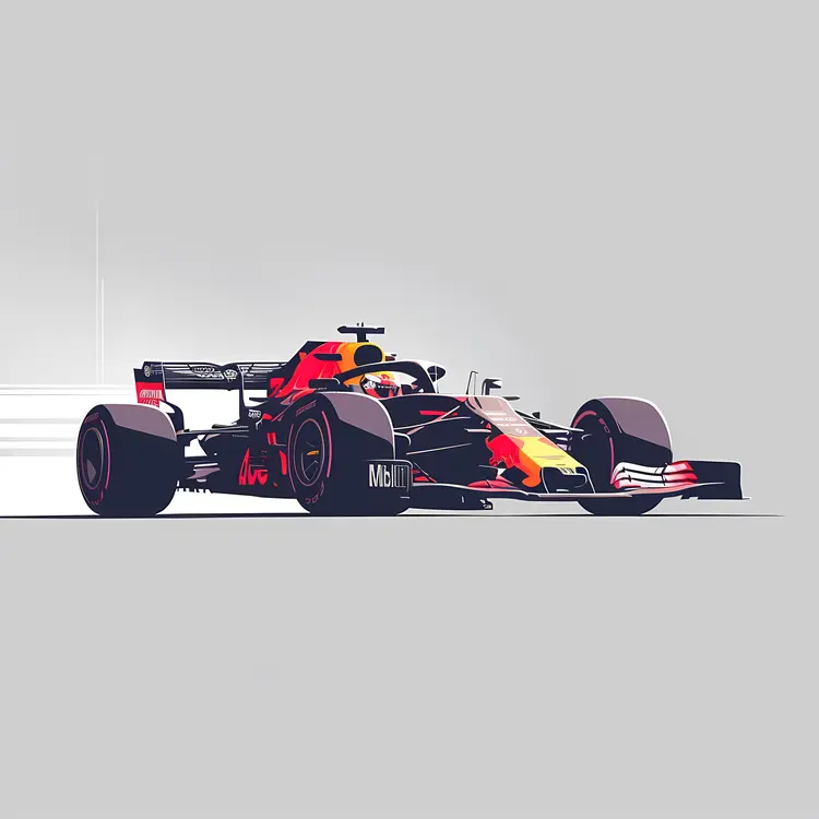 Red Bull Formula 1 Car Illustration