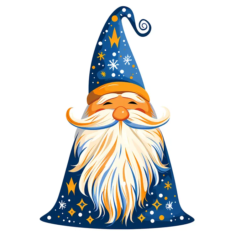 Gnome with Starry Hat and Blue Outfit