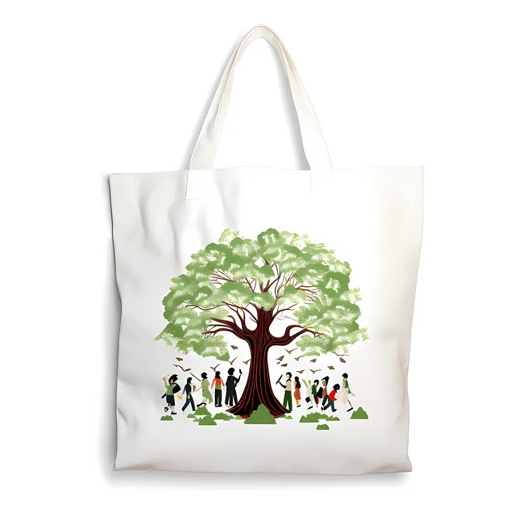 Tree with People and Nature