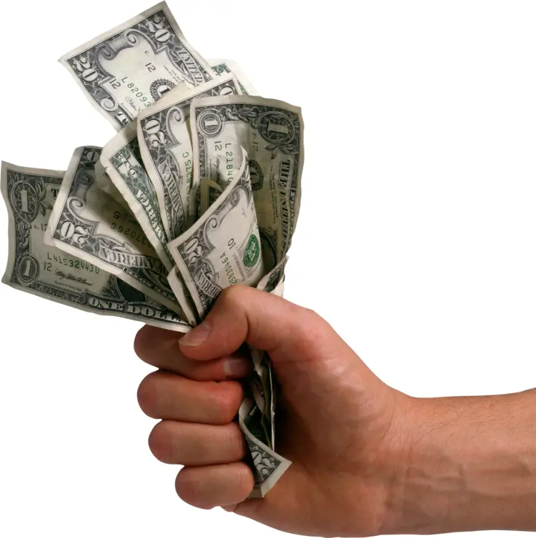 Hand Holding Dollar Bills