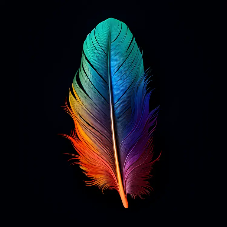 Single Vibrant Feather