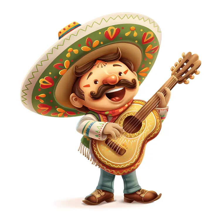 Mexican Man Playing Guitar