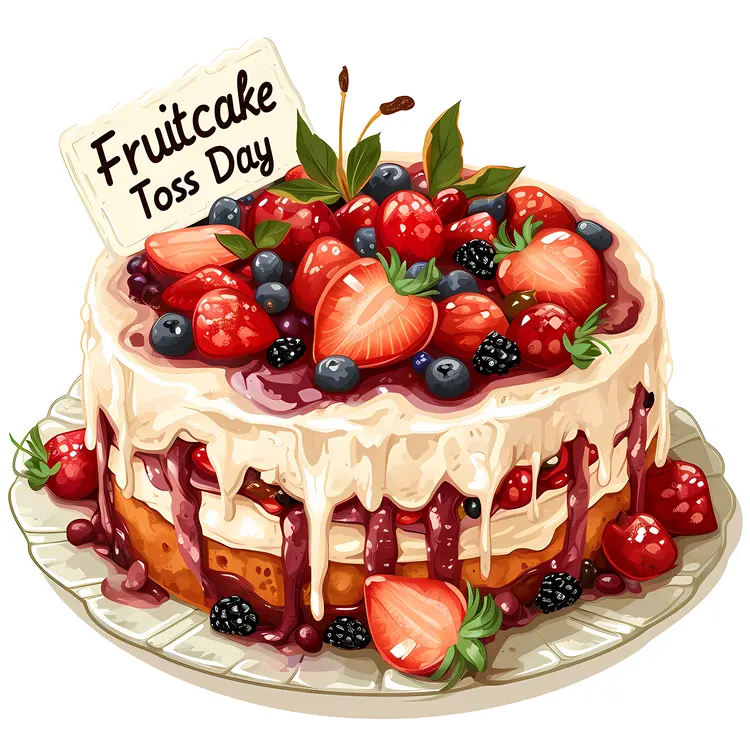 Fruitcake with Berries for Fruitcake Toss Day