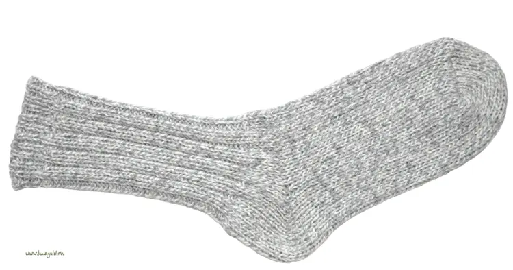 Cozy Gray Knitted Sock