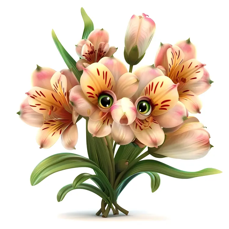 Cute Flowers with Eyes