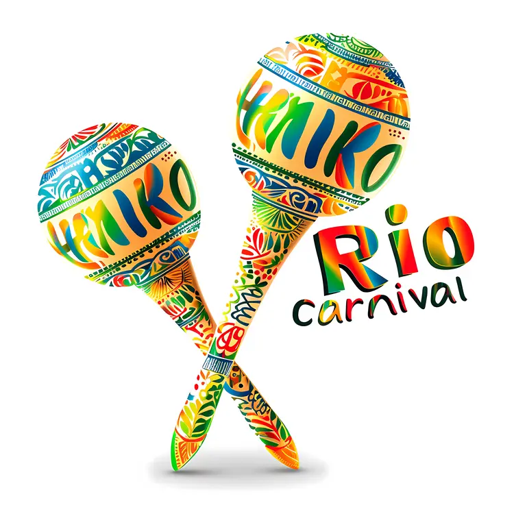 Vibrant Maracas for Rio Carnival