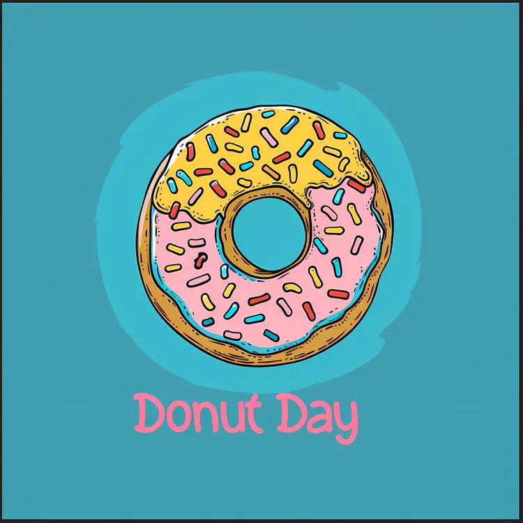 Colorful Donut for Donut Day Celebration