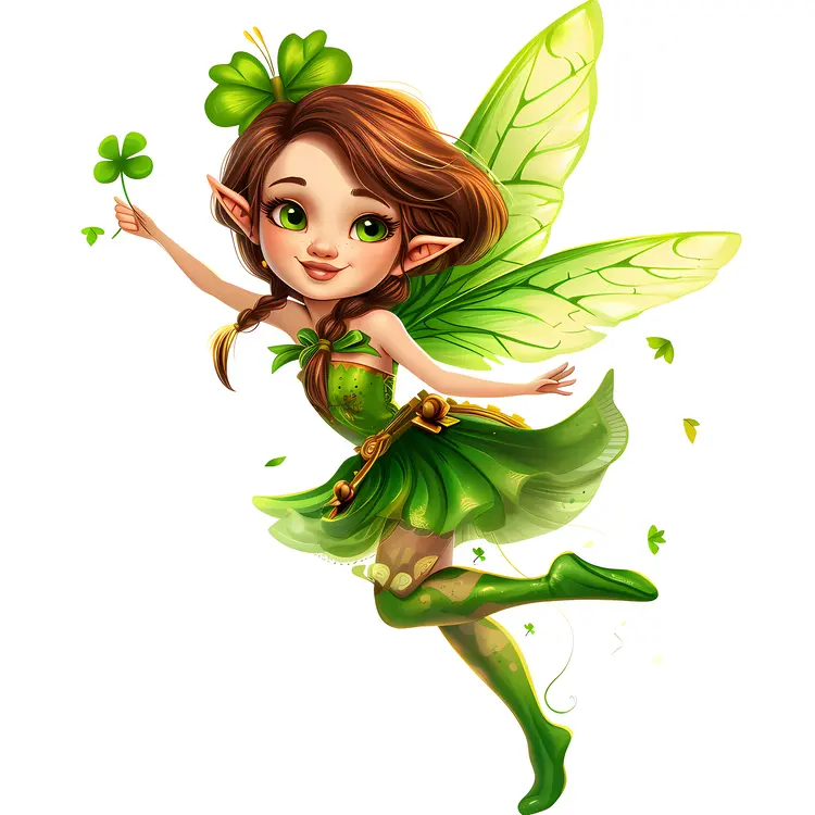 Green Fairy with Shamrock