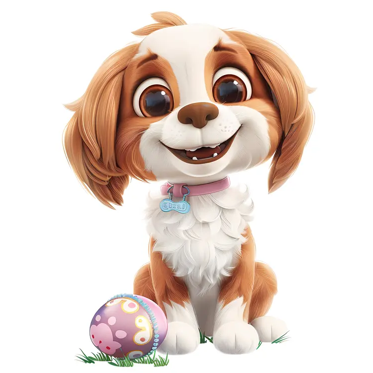Cute Dog with Toy