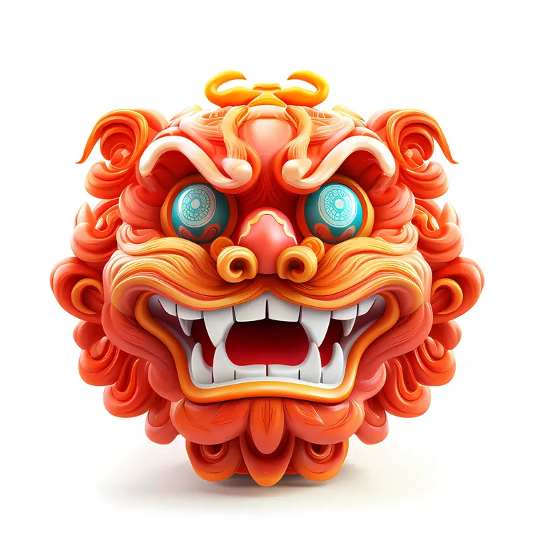 Fierce Dragon Head Illustration