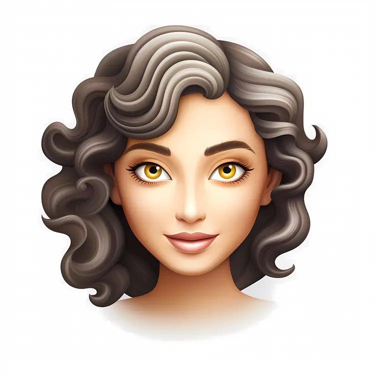 Curly Haired Female Avatar