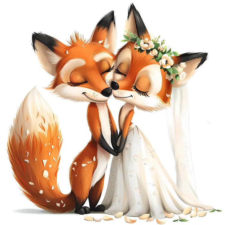 Foxes in Wedding Attire