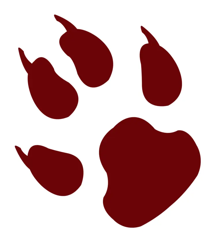 Red Paw Print