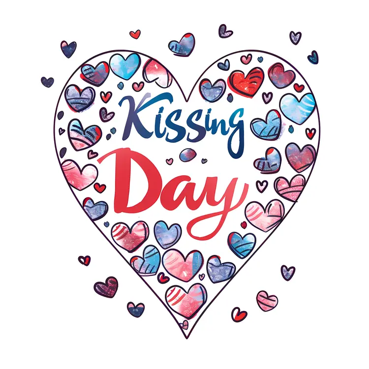 Kissing Day Celebration with Heart