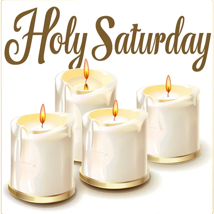 Holy Saturday with White Candles