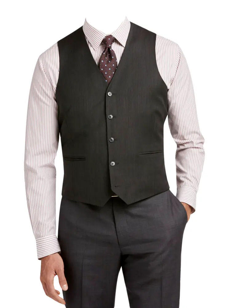 Elegant Vest with Striped Shirt and Tie