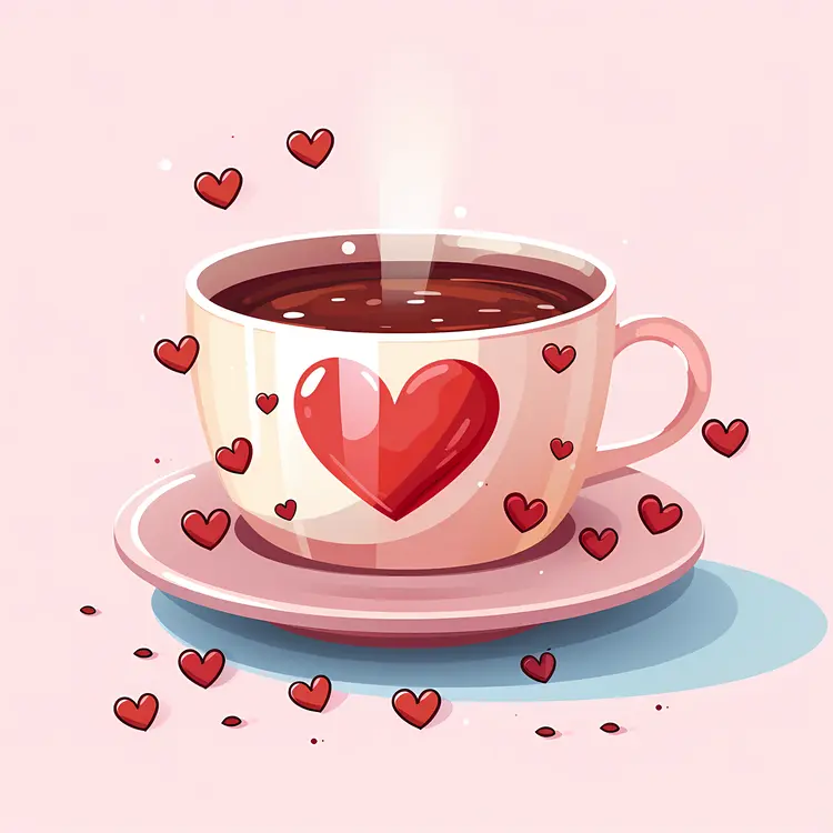 Heart Cup with Coffee