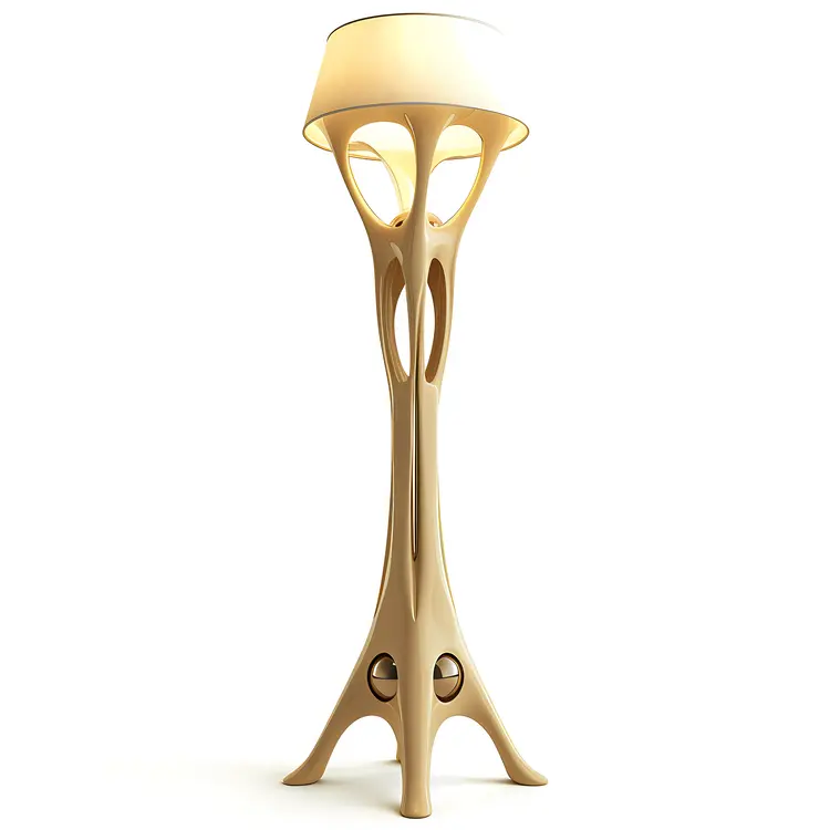Unique Wooden Floor Lamp