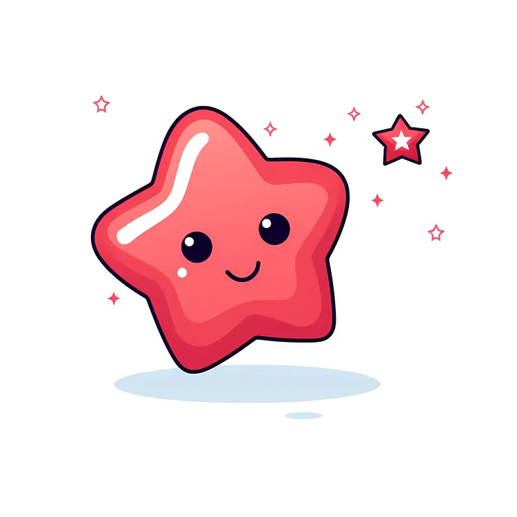 Cute Star with Hearts