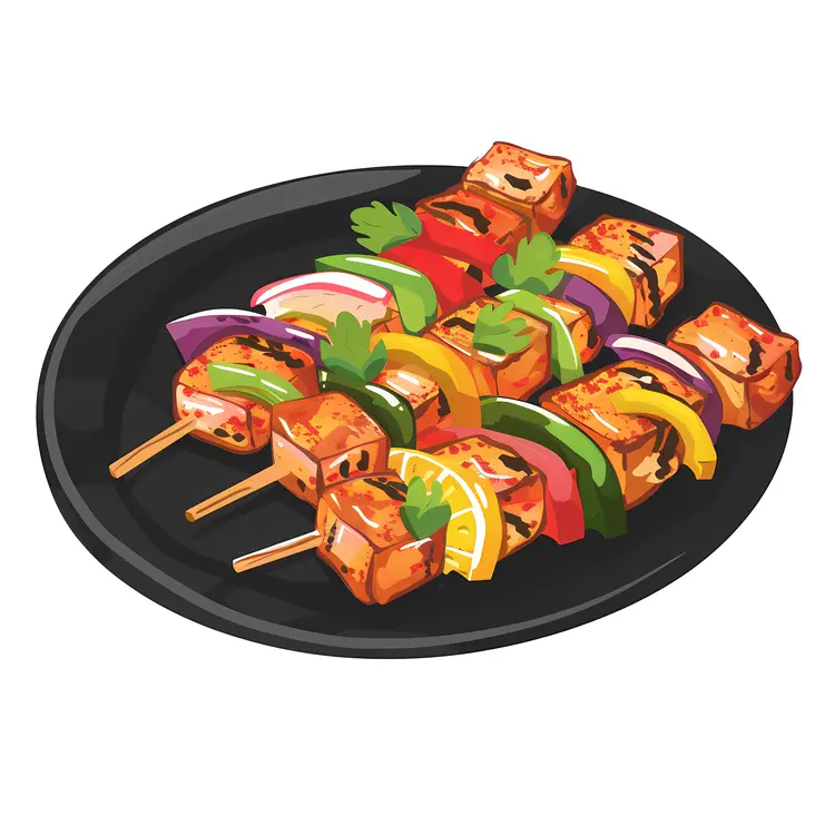 Vegetable Skewers with Lemon
