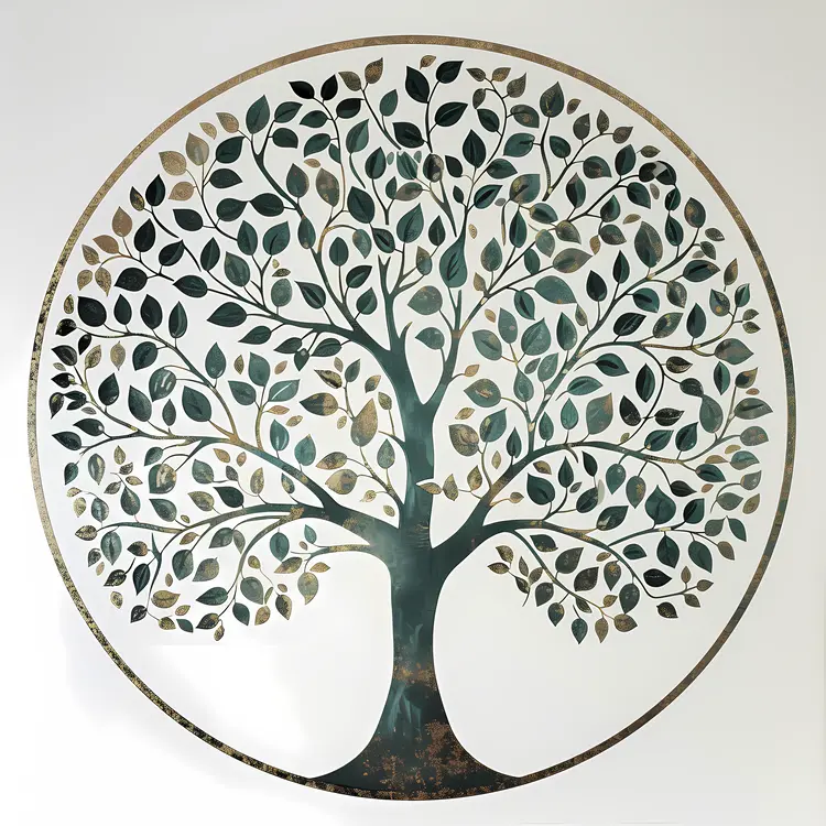 Tree of Life in Circular Frame
