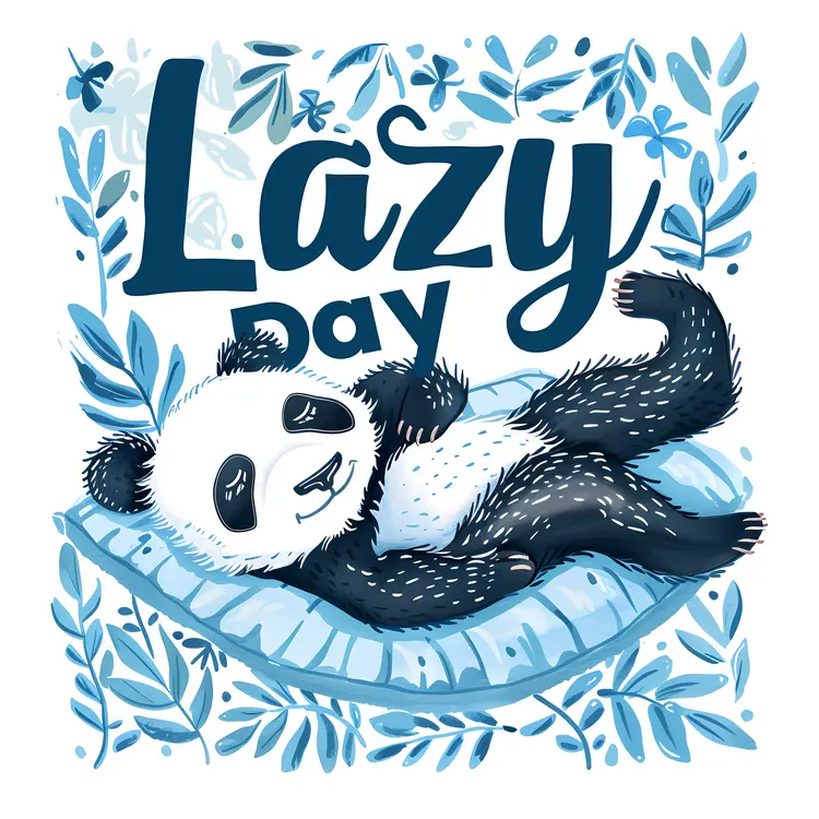 Lazy Day Panda Illustration