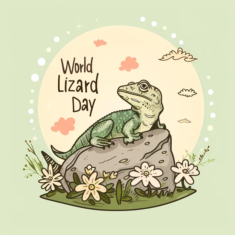 Lizard on Rock for World Lizard Day