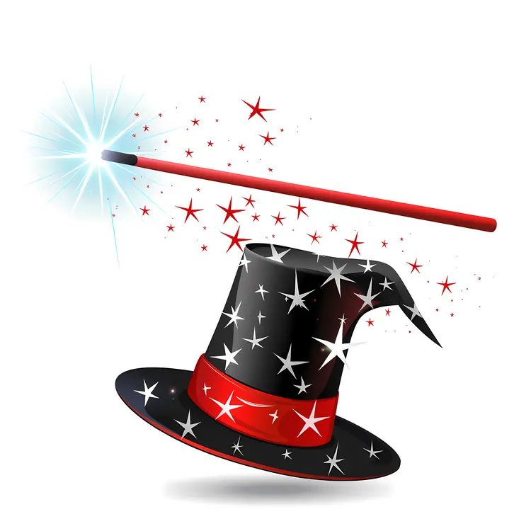 Magician Hat and Wand