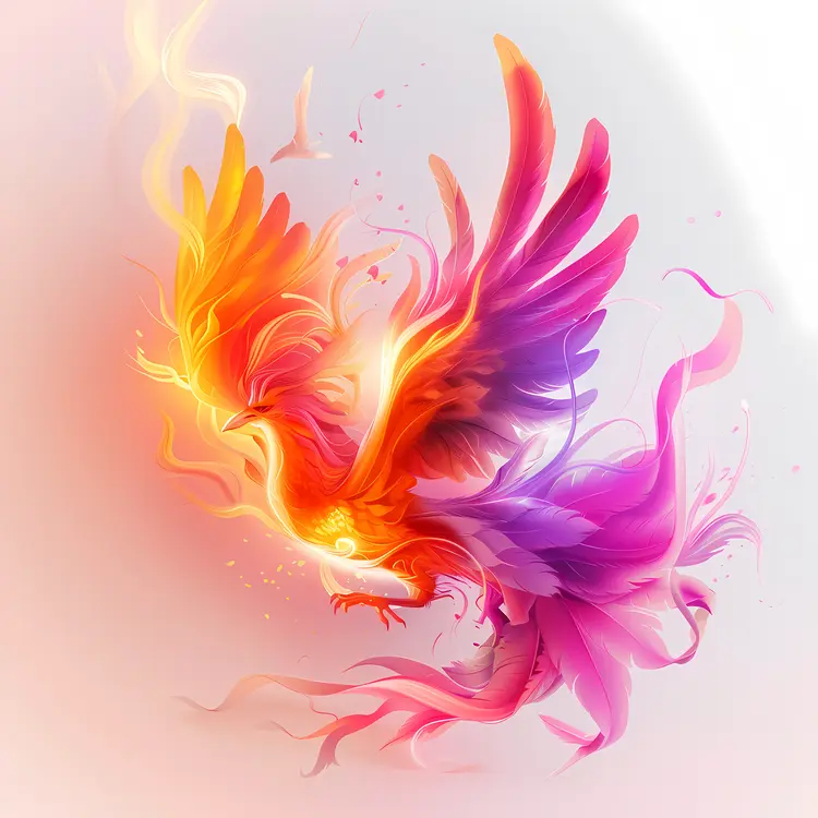 Colorful Phoenix Illustration