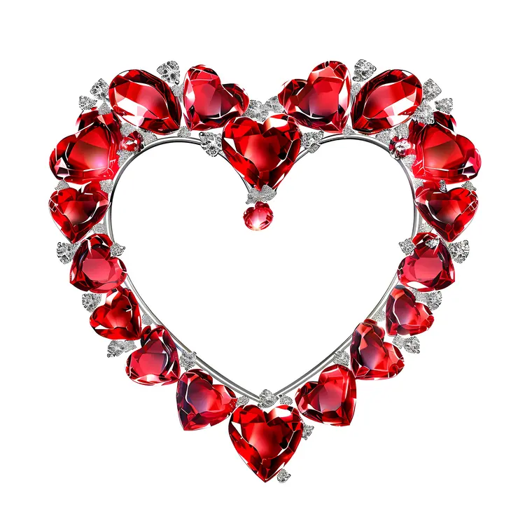 Red Gem Heart Necklace