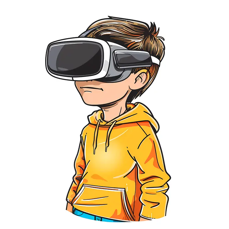 Boy with VR Headset