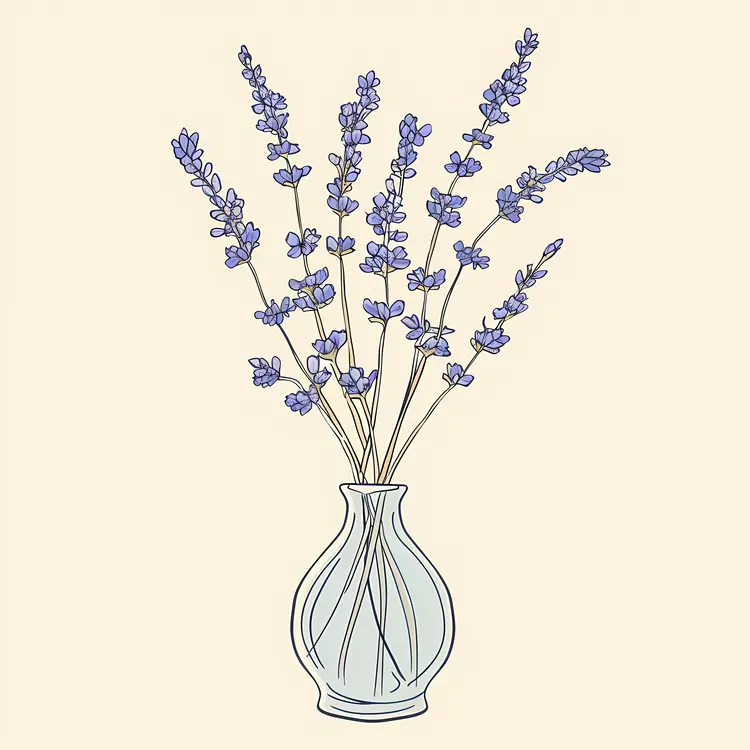 Purple Lavender in Vase