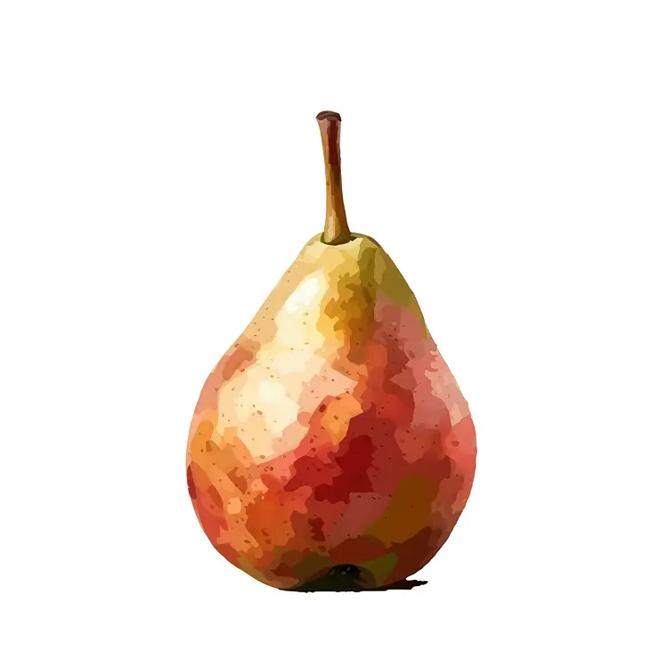 Watercolor Pear Illustration