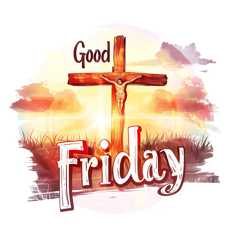 Good Friday Cross with Sunrise