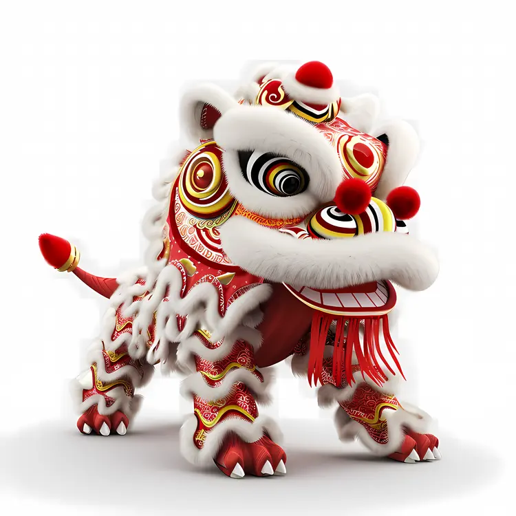 Traditional Lion Dance Costume for Chinese New Year