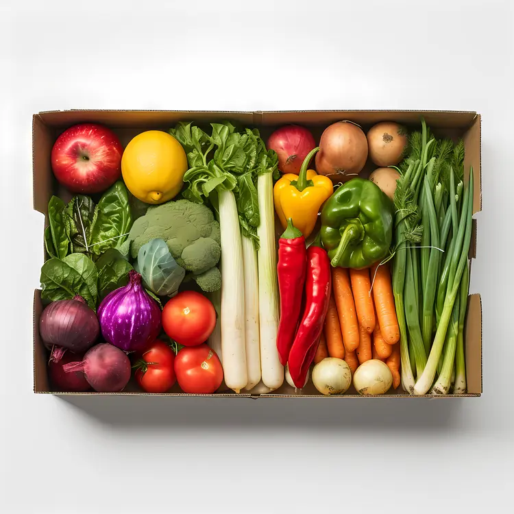 Assorted Fresh Vegetables in a Box