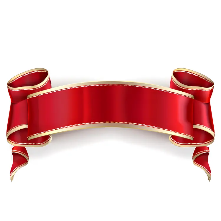 Shiny Red Ribbon Banner