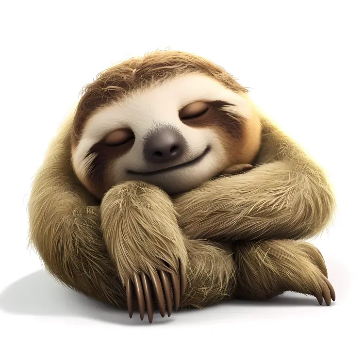 Adorable Sleeping Sloth