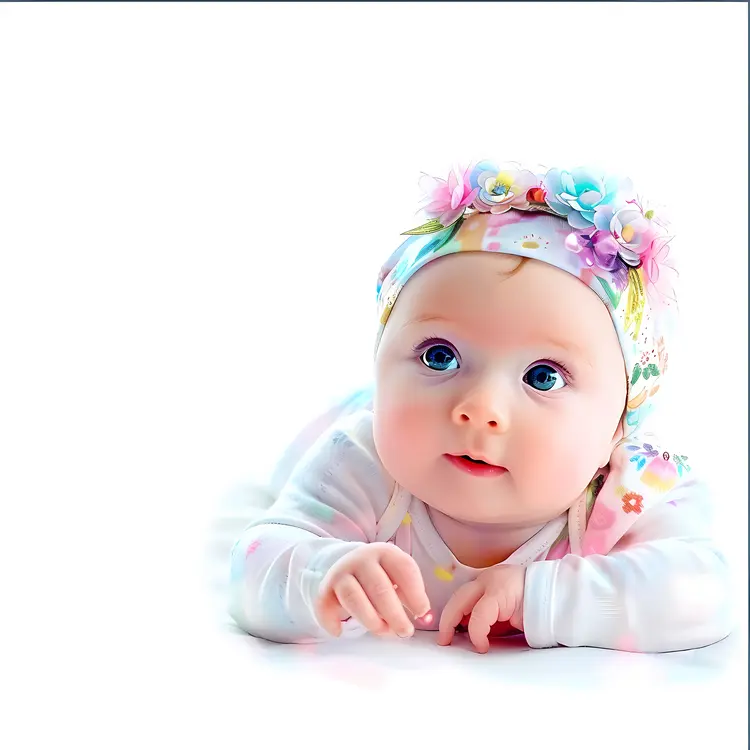 Baby with Flower Headband