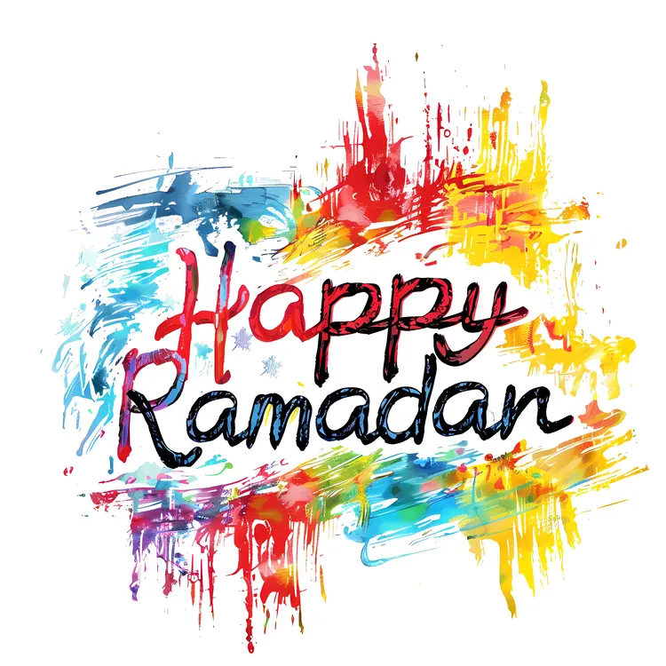 Colorful Happy Ramadan Greeting