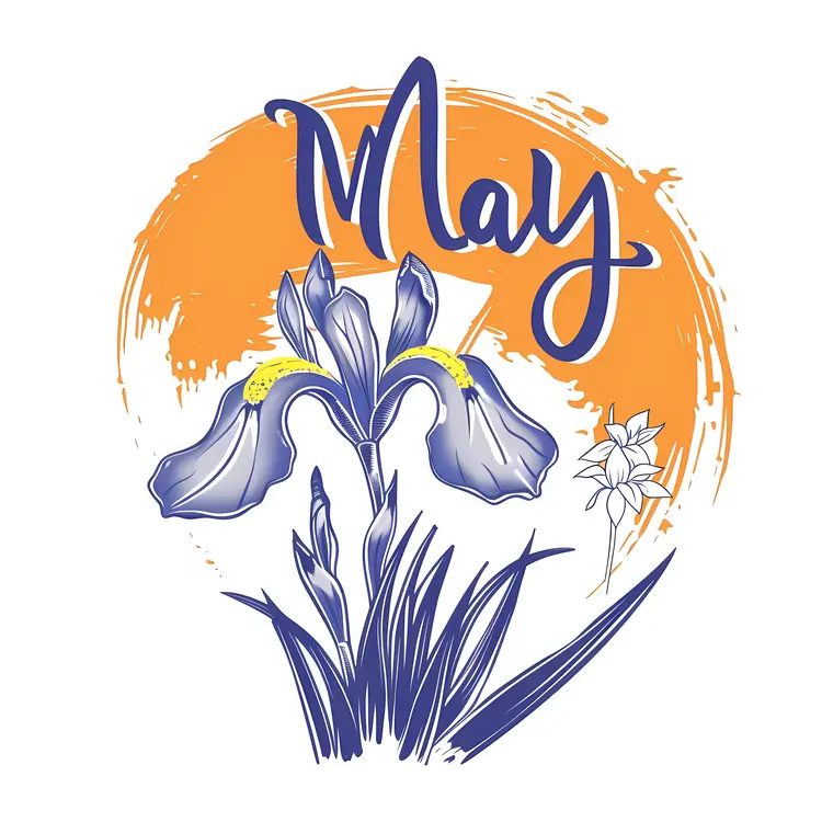 May with Blue Iris