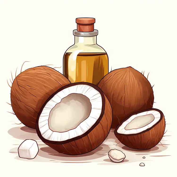 Coconut Oil with Fresh Coconuts