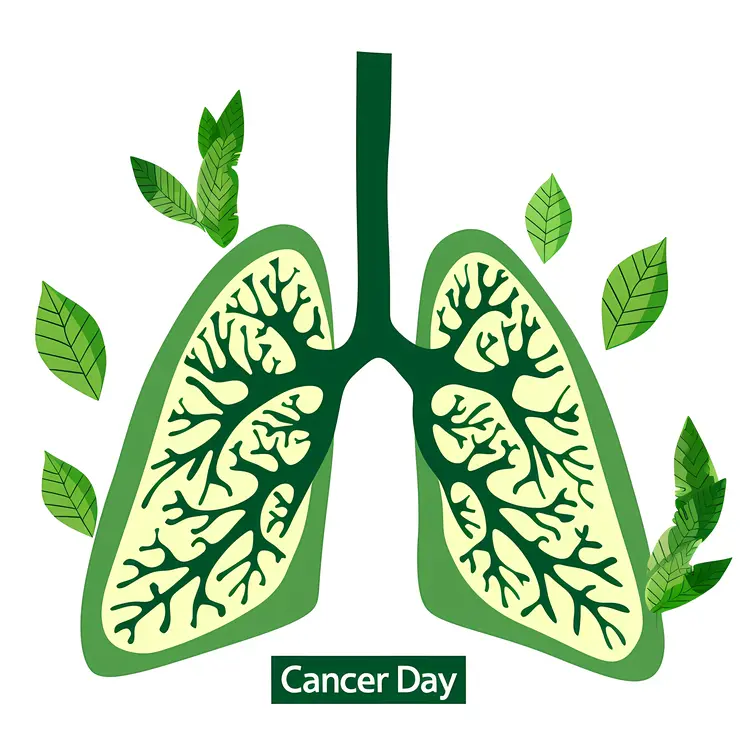 Lung Cancer Day with Green Lungs