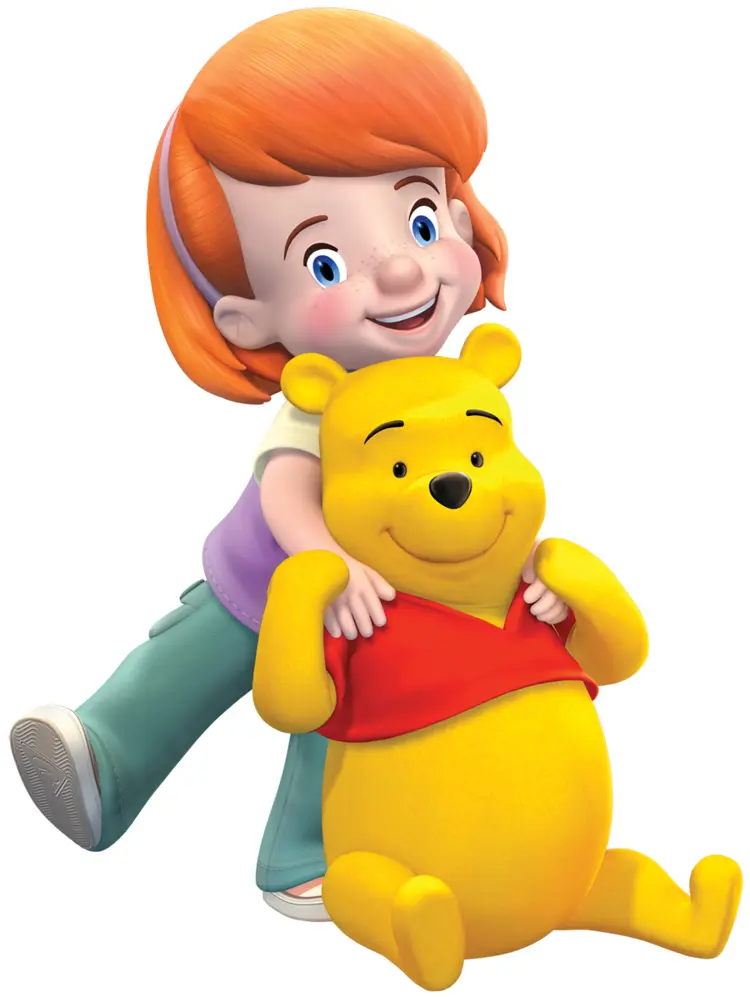 Girl Hugging Winnie the Pooh